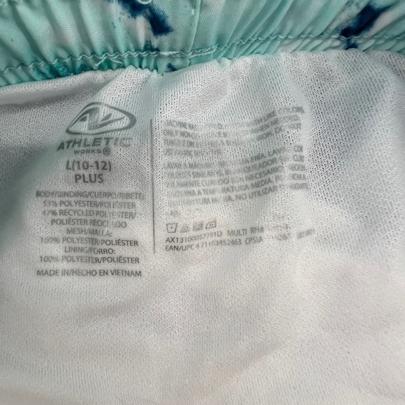 NWT Athletic Works Blue Tie Dye Athletic Shorts Size 10/12 Plus Girl’s - Picture 2 of 5